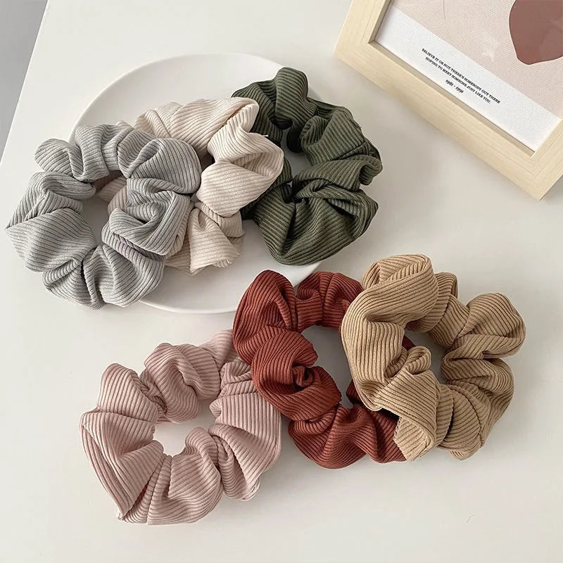 MIO Korea Elegant Hair Band for Girl Solid Colors Elastic Hair Ties Women Ponytail Holder Accessories Daily Decoration Hair Rope