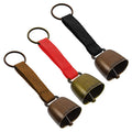 Retro-style Metal Key Ring and Ribbon Iron Bell Pet Collar Bell for Outdoor Hiking Camping Bear Bells Souvenir