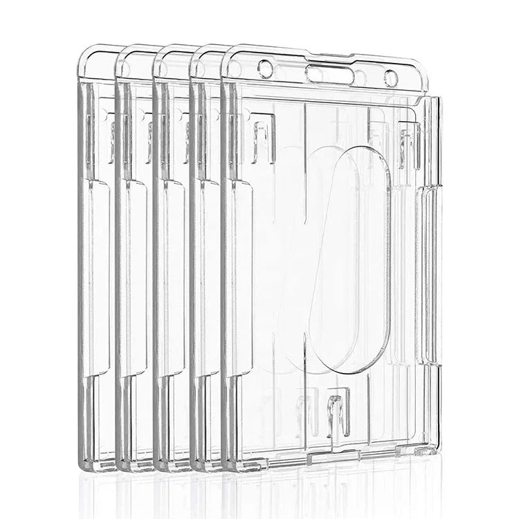 Double Card with Thumb Slot PC Plastic Transparent Frosted ABS Certificate Card Sleeve PS Chest Card Sleeve