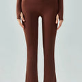 New Fashion Women Tight Ass Athletic Pants Casual Wide-legged Flared Pants High Waisted Sports Fitness Yoga Pants
