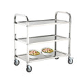 Hotel & Restaurant Supplies Stainless Steel Food Serving Trolley Cart with Wheels