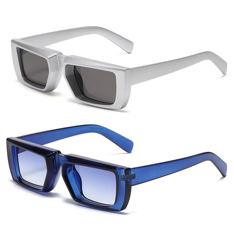 New Arrival Fashion Star Style Square Personality Sunglasses Special-Shaped Sunglasses Men Futuristic Sunglasses