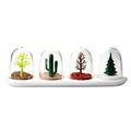 Creative 4pcs Plastic Kitchen Supplies Four Seasons Plant Spice Jar Seasoning Bottle Salt Sugar Pepper Shaker Cook Tool