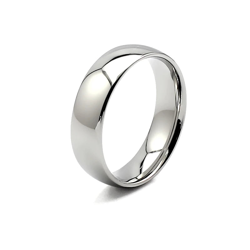Waterproof 316L Stainless Steel Smooth Rings Fashion Metal Big Size Rings Jewelry Gift Simple New Jewelry Wholesale Dropshipping