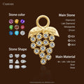 14K Solid Real Gold Accessories DIY Grape Jewelry Findings for Pendant Earring Bracelet Making Gift Jewelry Accessory