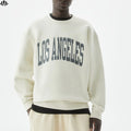 Wholesale Mens Comfort Polyester Regular Fit Screen Print Crewneck Pullover Varsity Sweatshirt