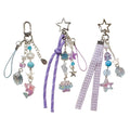 Purple Marine Creature Beaded Keychain Versatile and Unique Spice Girl Bag Pendant Mobile Phone Chain Pendant