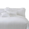 LINENPRO Custom Winter White Luxury Satin Stripe Duvet Cover comfort Bed Sheet 100% Cotton Hotel Quilts Bedding Bedspreads Set