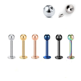 Classical Earrings G23 Titanium Nose Studs Ball Rings Sexy Labret Lip Piercing Basic Body Jewelry