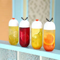 China Factory 450ml Capsule Shape PET Food Grade Leak Proof Screw Cap Beverage Fruit Juice Milk Tea Bottle with Screen Printing