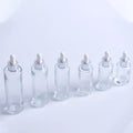 20ml 30ml 50ml 60ml 80ml 100ml Flat Shoulder Essential Oil Serum Frosted clear Glass Dropper Bottle with Pipette
