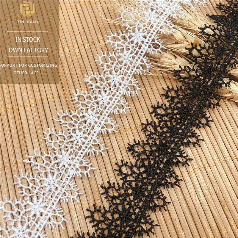 Water Soluble Lace Polyester Barcode Home Soft Garment Accessories Spot Wholesale Computer Embroidery Lace Shoes Accessories