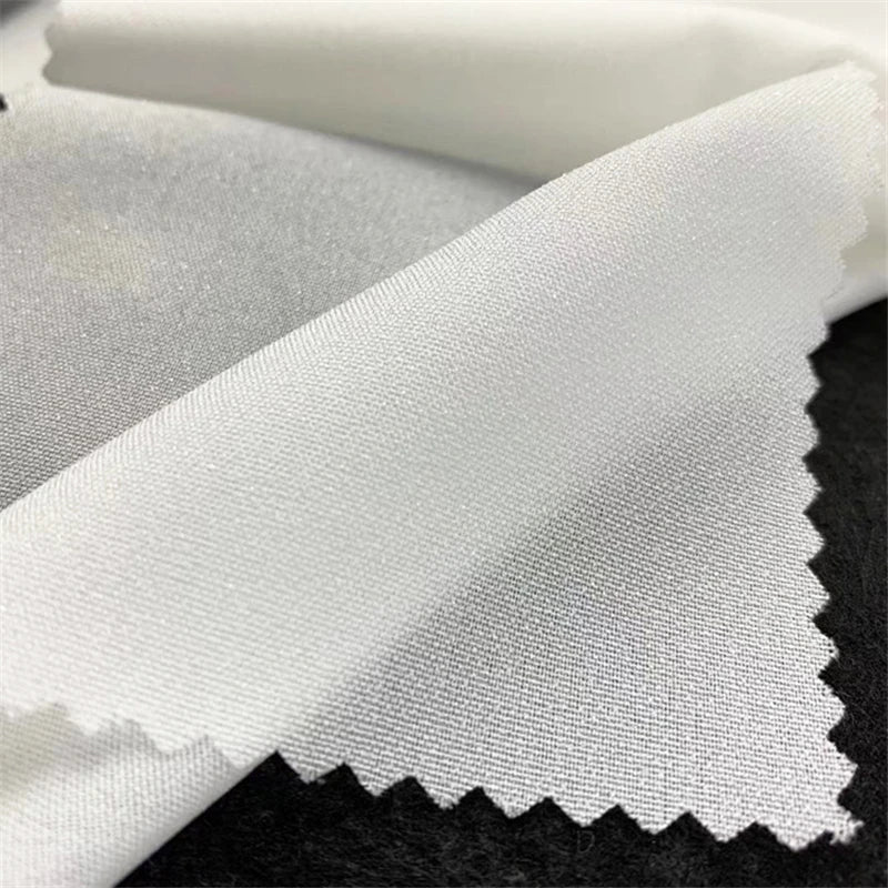 XINGYAN 50D 100% Polyester 45gsm Elastic Adhesive Fusible Woven Interlining 100m/roll for Clothing