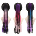 Wholesale Braided Ponytail 22.8in 12 Strand Braided Wig for Kids Stylish and Beautiful 3-Color Gradient Braiding Hair