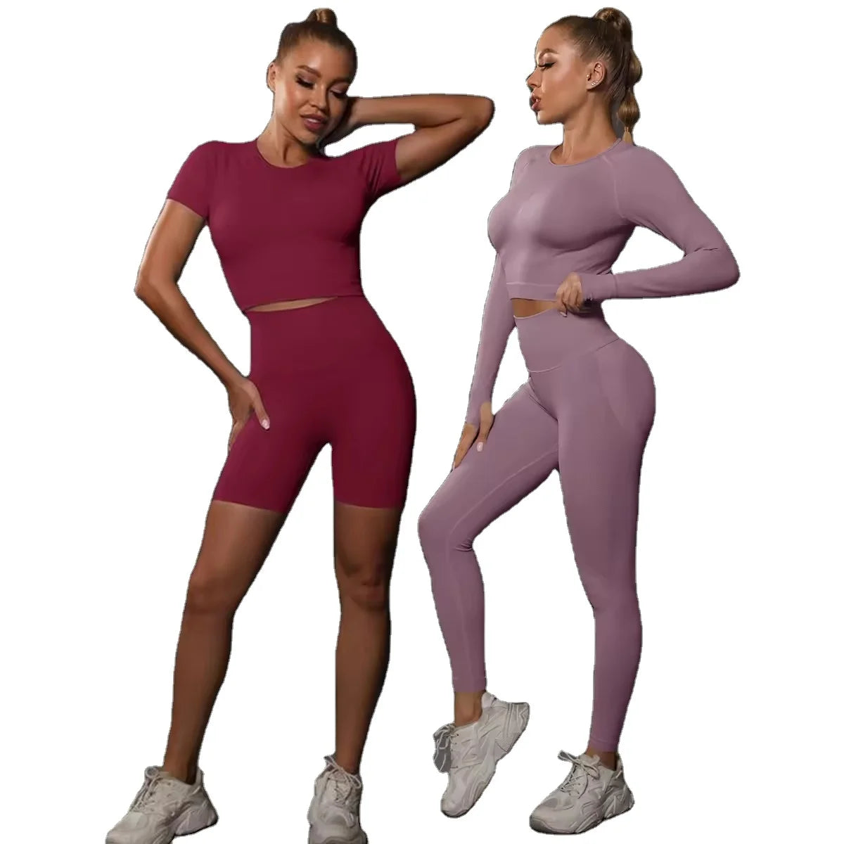 Gym Wear Slim Scrunch Butt Activewear Sets Seamless Fitness Women Sportswear Fitness 2 Piece Set