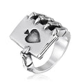 OAHLAN Wholesale Fashion Jewelry Vintage Gambler's Hand Style Stainless Steel Rings for Men