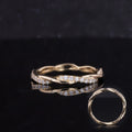 Luxury Gold Filled  14k Solid Gold 1.3mm Round Cut 1mm DEF Vs Moissanite Ladies Wedding Rings