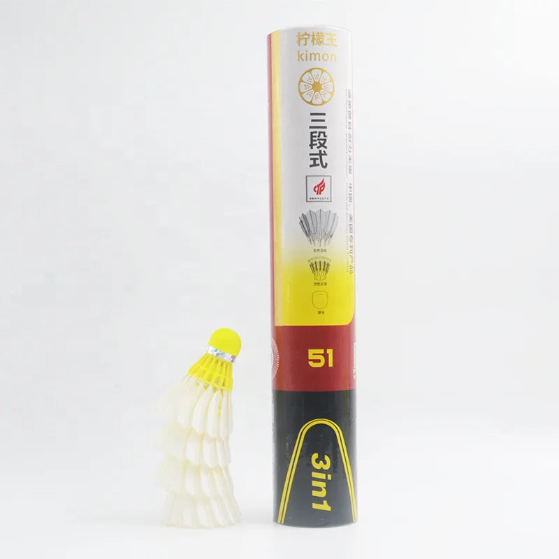 Hybrid Badminton ShuttlecockMost Durable Goose Feather Cheap Price Badminton Shuttlecock with Tournament Level