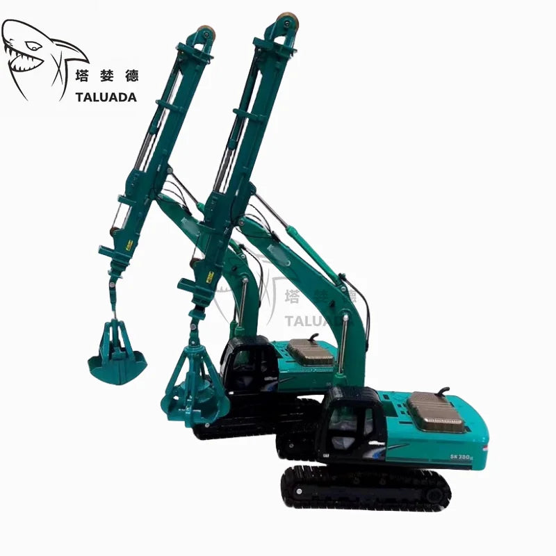 TALUADA  SK350-8 Alloy 1:50 Scale Excavator Telescopic Arm Grab Model