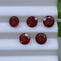 Round 4.0mm~8.0mm Good Quality Faceted  Natural Mozambique Garnet Crystal Stone Price Jewelry Setting Natural Garnet