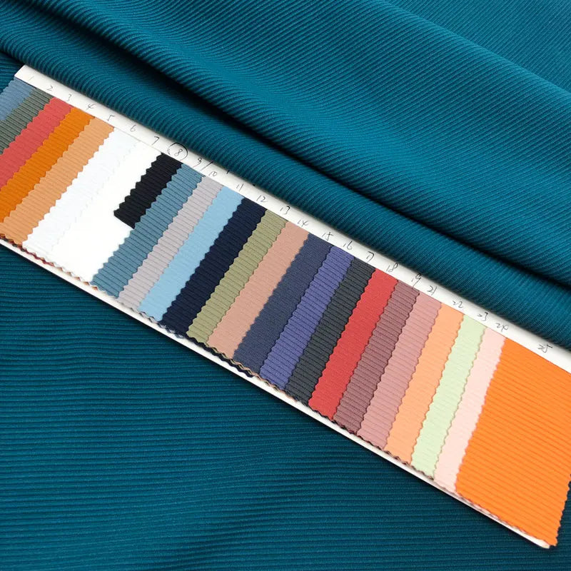 Jdttex Thick 26% Spandex 74% Nylon Convex Lines Ribbed Fabric High Stretch Textured Fabric for Swimwear Bikini Activewear