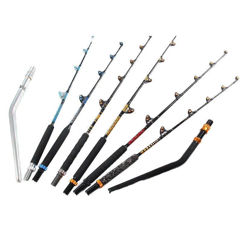 New 5' 6"/ 6' / 6' 6" Top Quality Salt Water Heavy Duty Boat Fishing Rod Pole 30lb-130+lbs Custom Big Game Trolling Rod for Tuna