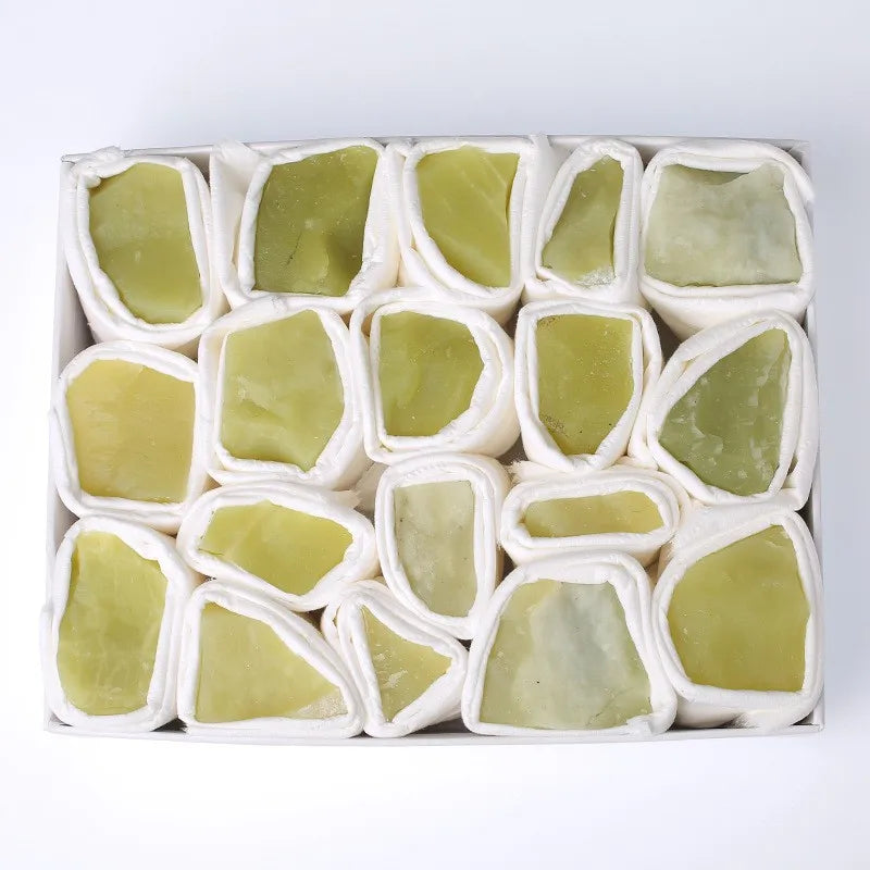 HZ Wholesale Crystal Box Set Natural Healing Raw Crystal Rough Stone Green Citrine Stone Gift Box for Gift
