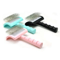 Baoli ODM Wholesale 105x173mm Slicker Pet Brush Professional Dog Brush Curved Long Pin Dog Grooming Equipment Slicker Brush