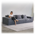 Custom Colors High Resilience 55D Density Sponge Foam Modular Compressed Sofa Set Upholstered for School Factory Direct OEM