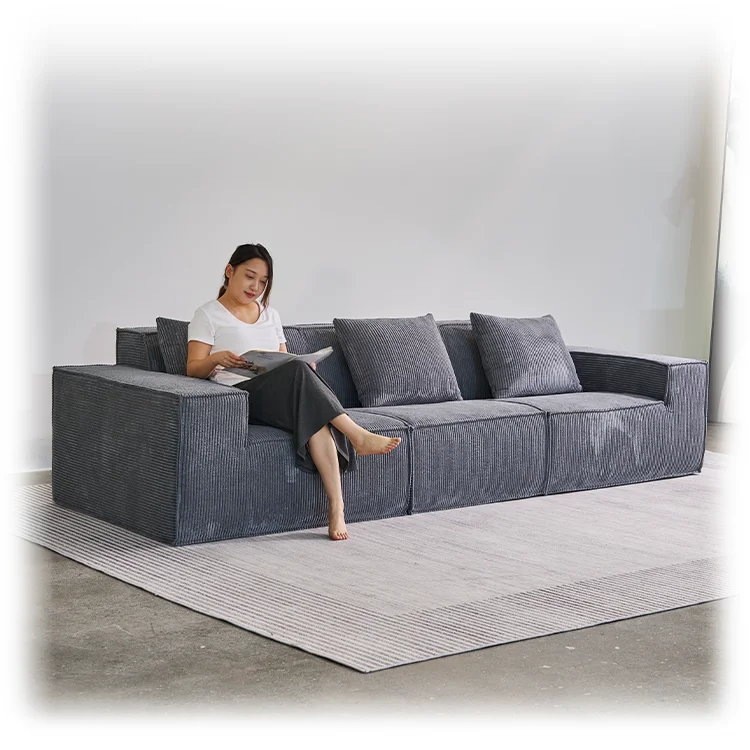 Custom Colors High Resilience 55D Density Sponge Foam Modular Compressed Sofa Set Upholstered for School Factory Direct OEM