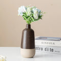 High-End Retro Style Two-Color Ceramic Vase Creative Spray-Point Thin Mouth Modern Home Desktop Decoration Cross-Border