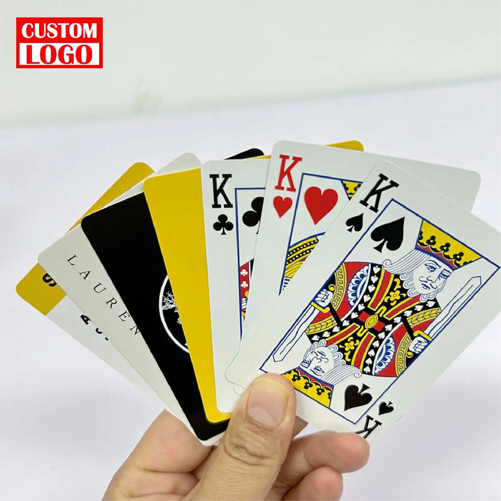 Customized Poker Cards Plastic Custom Poker Paper Cards Black Playing Cards