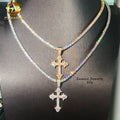 Factory Price High Quality Hip Hop Style 925 Silver Iced Out Moissanite Diamond Cross Pendant