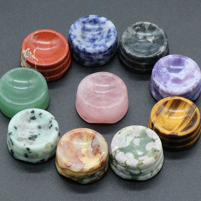 Wholesale Natural Crystal Ball Stand Decorative Mixed Crystal Sphere Stand Base