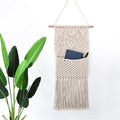 Macram Wall Hanging Tapestry Contemporary Style Home Decor Hand Woven Cotton Eco-Friendly Washable Wall Storage Bag DIY Dried