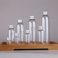 Wholesale Small Mouth PET Plastic Bottles with Aluminum Screw Lids Transparent for Shampoo and Lotion