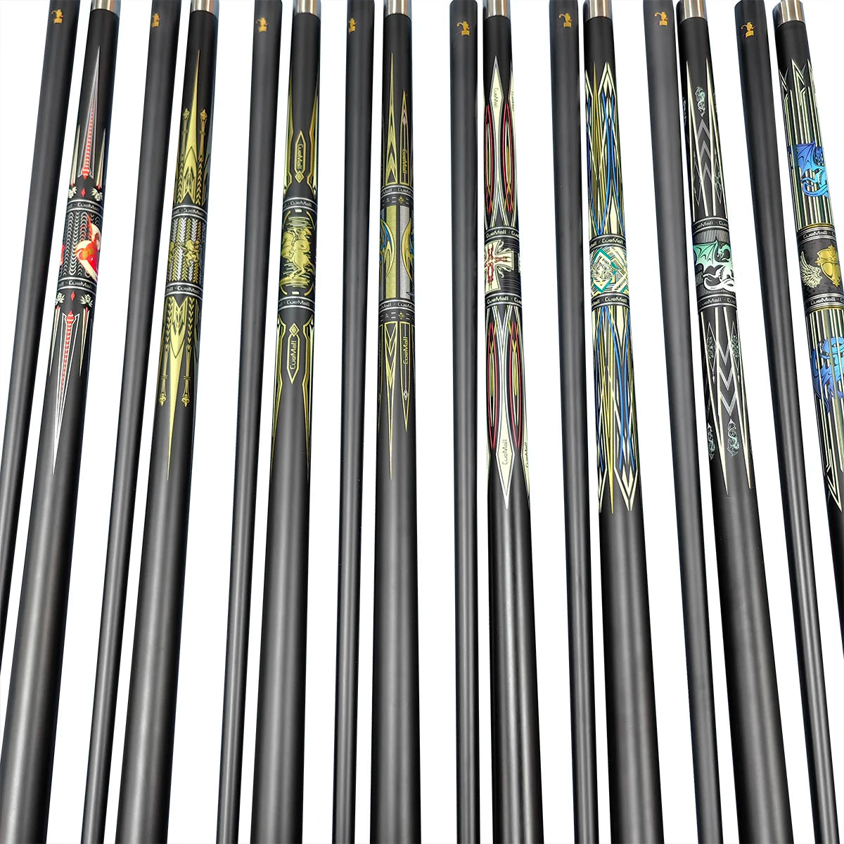 Hot Sell Premium 57 " Stainless Steel Joint Carbon Fiber 13mm 1/2 Billiard Pool Cue Stick MegaBDM