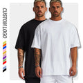 Unisex 300 Gsm Luxury High Quality White Oversize Plain Coton Custom Design Tshirts Mit logo