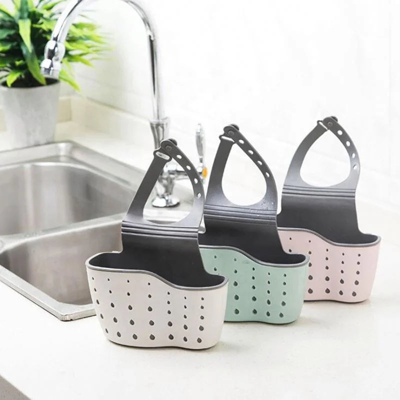 Kitchen Sink Shelf Sponge Drain Rack Cleaning Cloth Storage Holder Soap Storage Organizer Utensils Bathroom Kitchen Accessories