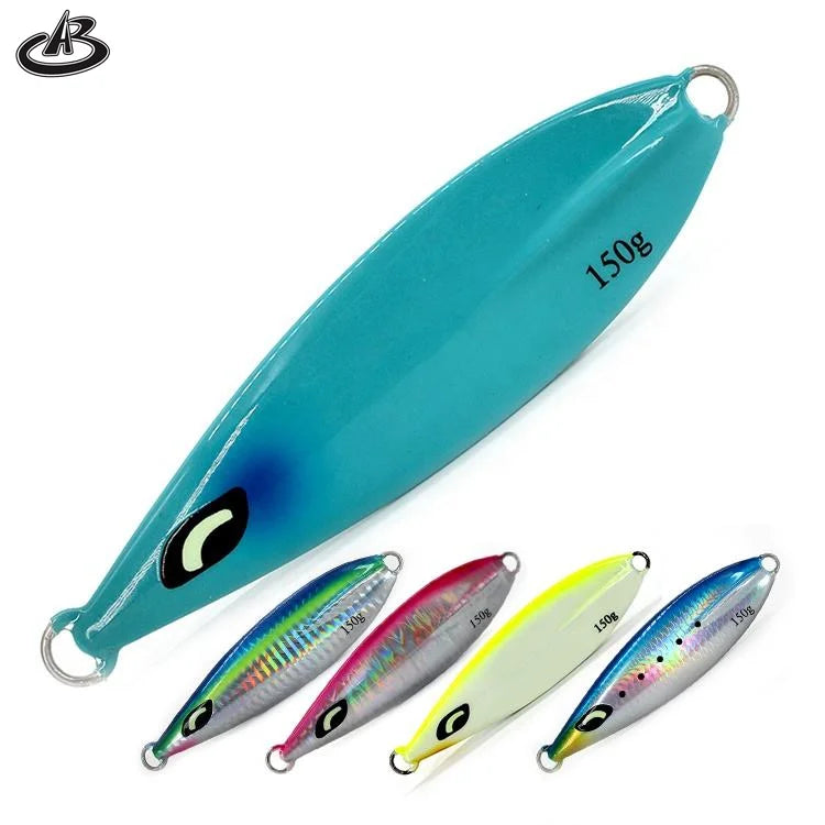 100g 150g 200g 250g 300g 350g Metal Lead Saltwater River & Lake Butter Fly Flat Fall Jigging Slider Fishing Jig Deep Slow Lure