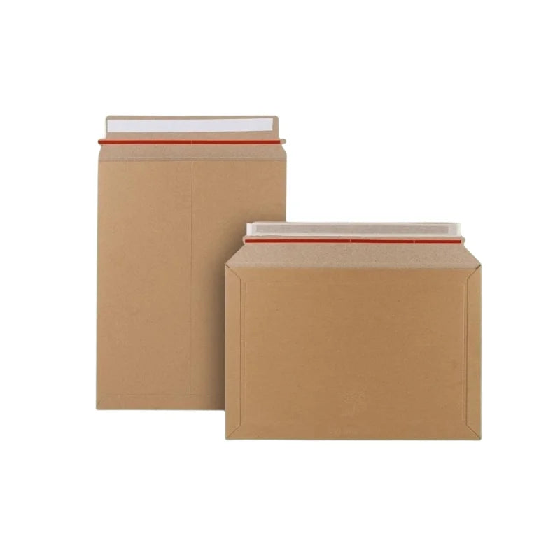 Custom Biodegradable Cardboard Envelope Square A3 A4 A5 DL C4 Rigid Mailer for Invoice Packaging Promotion Grocery
