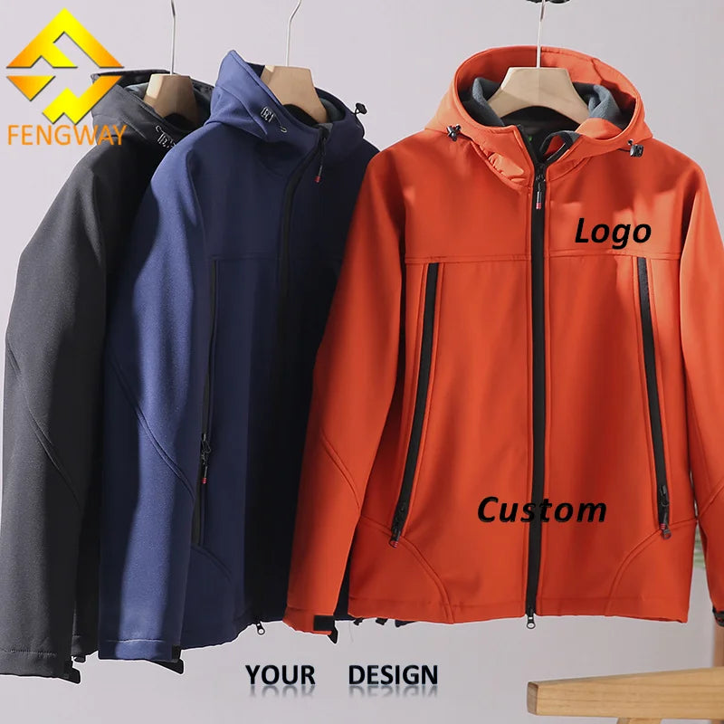 Fengway Custom Standard Thickness Eco-Friendly Breathable Winter Men's Bomber Jacket Windproof Zipper Casual Outdoor Sports