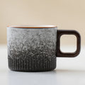Handmade Wooden Handle Ceramic Mug for Cafe Ceramic Coffee Cup Office Water Cup Gradient Color Mini Kung Fu Tea Mug