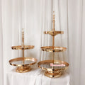 Y-Q074 Wholesale Wedding Cake Stand Party Birthday 3 Tier Cup Cake Stand Gold Metal Cake Stand for Wedding