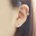Korean Version 925 Sterling Silver Fashion Earrings Personality Star Female Stud Earring 2021 Trend Jewelry