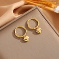 Minimalist Jewelry Gold Plated Heart Huggie Earrings Women Stainless Steel Love Heart Hoop Earrings for Women