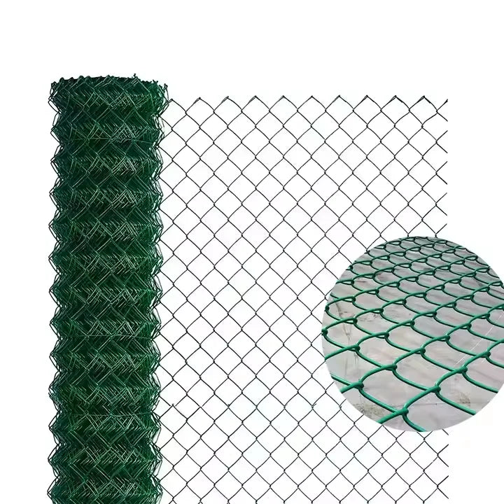 PVC Coated Cyclone Wire Fence 8 Ft Chain Link Wire Mesh Manual Chain Link Fence Roll Manual Chain Link Fence Trellis Gates