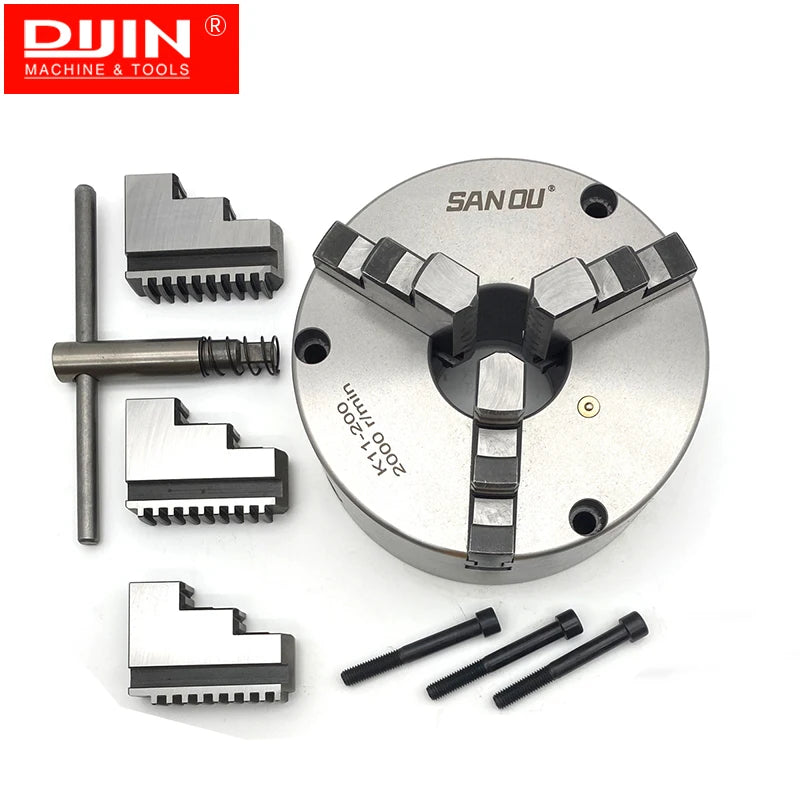 Lathe Chuck 200mm Front Mount 3 Hole SANOU Brand 3 Jaw Self-centering Chuck K11-200F at Discount