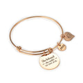 Graduation Gift Adjustable Stainless Steel Inspirational Words Engraved Bracelet for Students