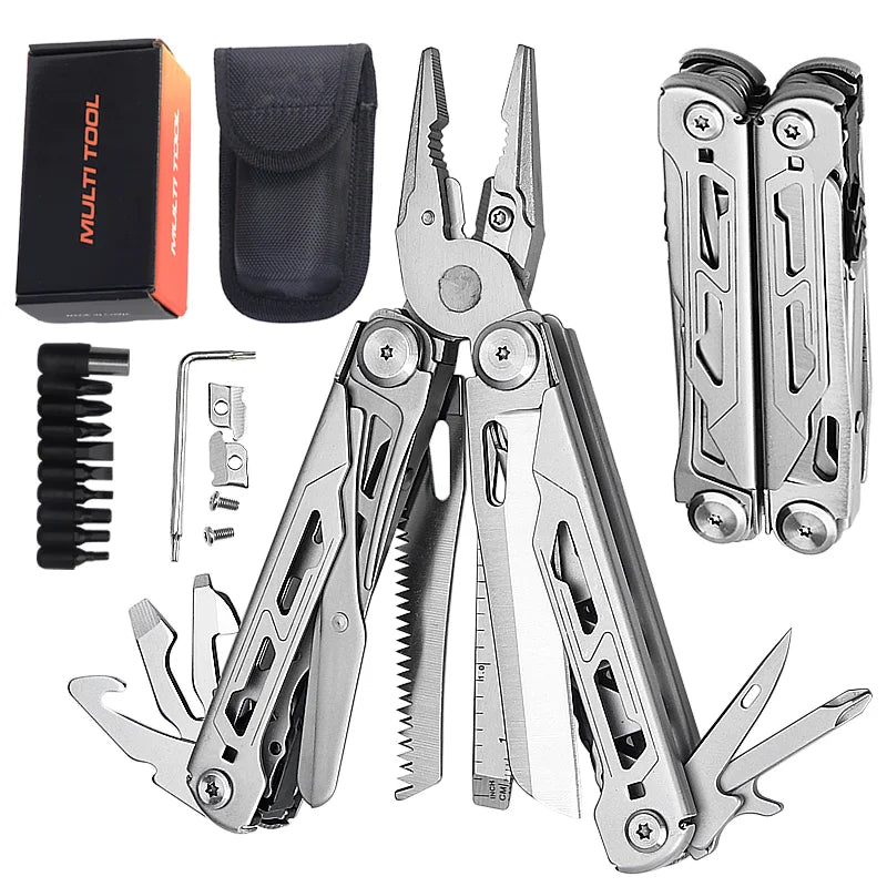Multi Herramientas Stainless Steel Multifunction Camping Tactical Knife Blade Pliers Tool Multitool